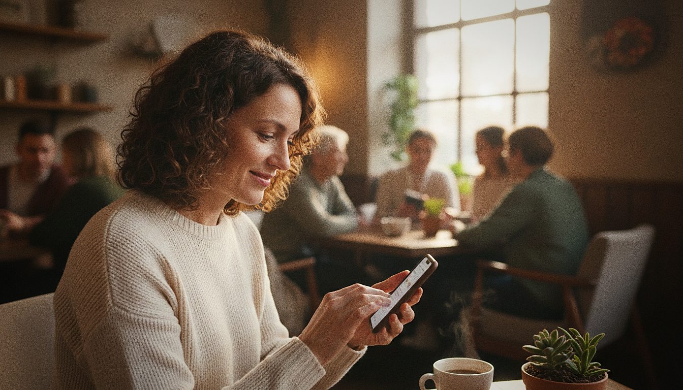 Utilisation de Tinder sur smartphone